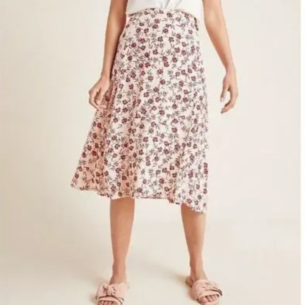 Anthropologie x Faithfull the Brand Valois Wrap Midi Skirt Print Boho  XS 2